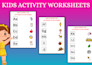 create kids children activity books, worksheets and learning pages